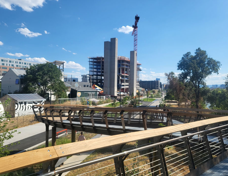 Burrell Apartments, under construction in RiNo, Denver.
